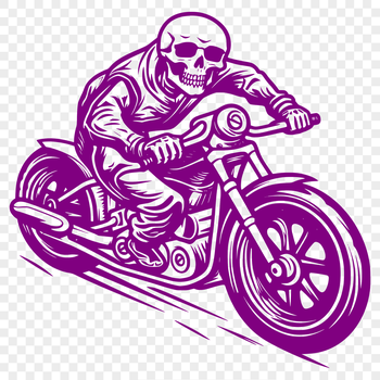 A simple line drawing of a motorcycle with sleek design and minimalist style.