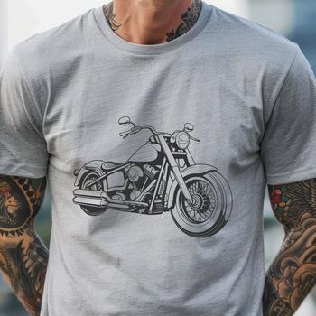 Illustrated motorcycle design in vector format with detailed styling.