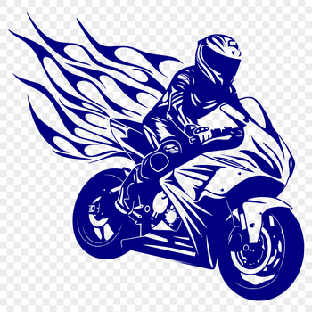 A detailed illustration of a motorcycle designed as vector art.