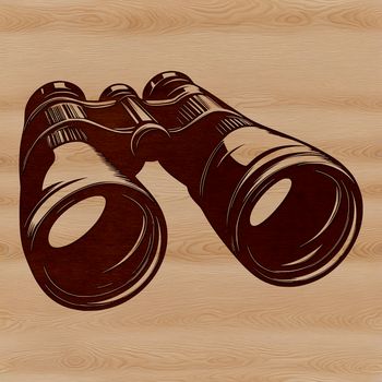 A pair of binoculars used for observing wildlife in the outdoors during a camping trip.