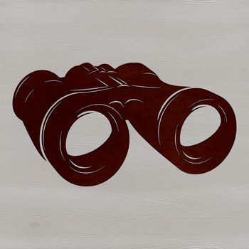 A pair of binoculars designed for outdoor activities such as camping.