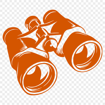 Vector illustration of a pair of binoculars in an outdoor setting
