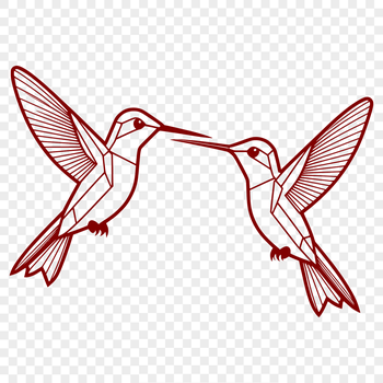 An SVG graphic of a small, iridescent bird with a long beak.