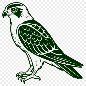 A vector graphic representation of a bird of prey, ideal for cutting machines like Cricut or laser engraving.
