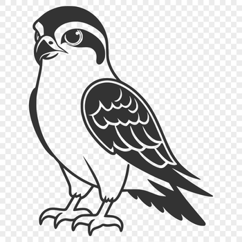 A vector illustration of a falcon in flight, suitable for cutting machine designs and DIY projects.