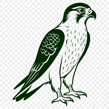A vector illustration of a Falcon in flight, suitable for cutting with a Cricut or laser cutter.
