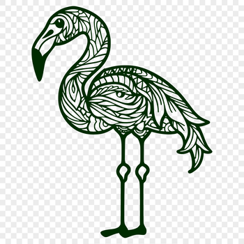A detailed illustration of a flamingo in full body view, suitable for vector art and commercial or personal use.