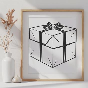 A simple box graphic used as a clip art template for various designs and projects.