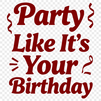 A vector SVG graphic featuring a cheerful birthday message.