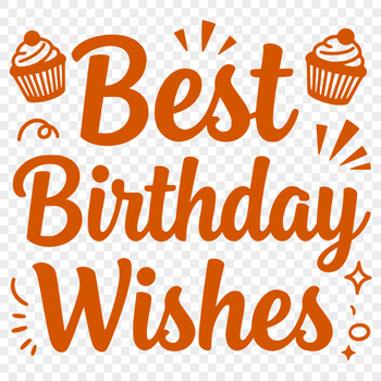 A simple vector illustration of a happy birthday message in bold font.