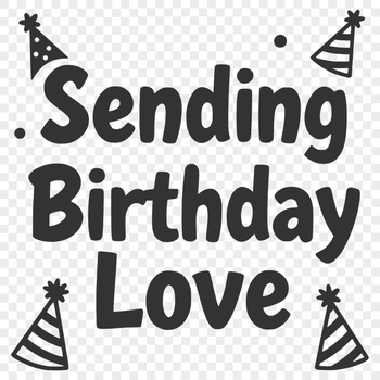 A digital graphic featuring a stylized Happy Birthday design suitable for commercial use.