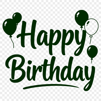 A vector graphic illustration of a happy birthday message with colorful typography.