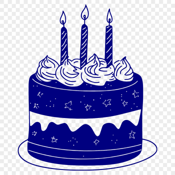 A customizable digital birthday cake design in vector format.