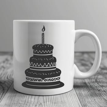 Creative Birthday Cake Image - Free DXF Download