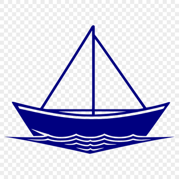 SVG boat design clip art for vector cutting machines like Cricut.