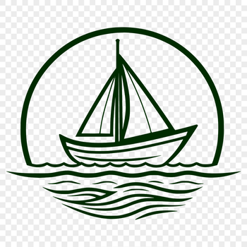 Boat design in vector format as a scalable SVG file for various digital uses.
