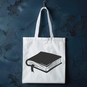 Illustrative vector art of an open book on a desk, representing educational resources and study materials.