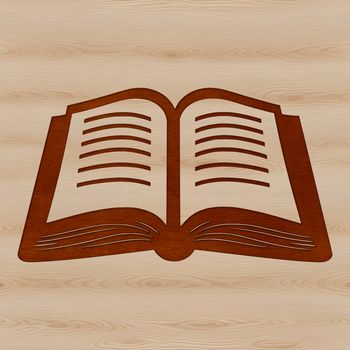 A simple illustration of an open book with pages, suitable for educational or school-related designs.