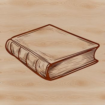 A stylized illustration of an open book with pages turned, suitable for educational or school-related projects.