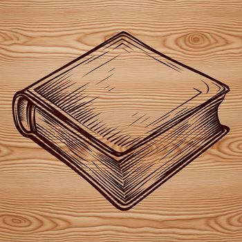 Illustrative vector graphic of a book with educational connotations