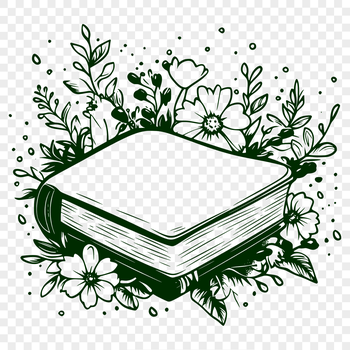 An open book with a floral pattern on the cover, ideal for educational purposes in schools.