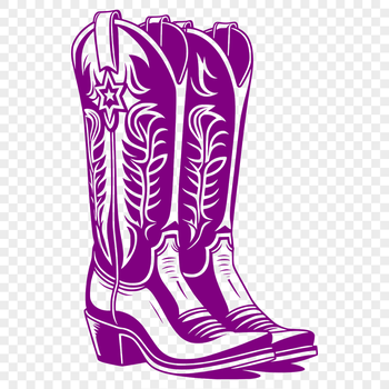 Illustration of traditional American footwear with intricate design elements.