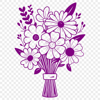 A colorful arrangement of flowers in a vase, suitable for various occasions such as weddings and Mother's Day.