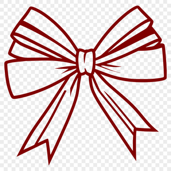 A simple red bow with green ribbon ends, suitable for various occasions including Christmas and birthday gifts.