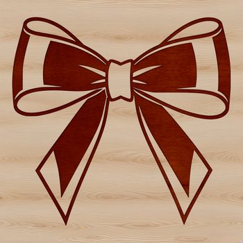 Illustrated vector bow design suitable for various applications including gifts and decorations.