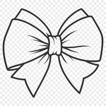 A decorative bow made from ribbon or fabric, suitable for gift wrapping or decorating presents.