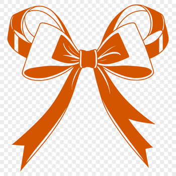 A delicate ribbon bow made up of intertwined loops and swirls.