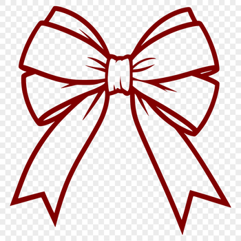 A traditional ribbon-style bow with intricate details, suitable for crafting projects.