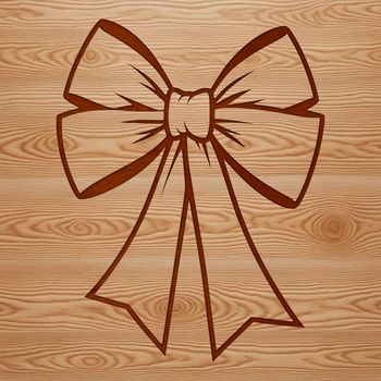 A decorative ribbon-style bow in vector format.