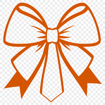 A digital bow graphic designed as a vector art element suitable for various applications.