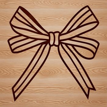 A decorative bow clip art design suitable for crafting and design projects.