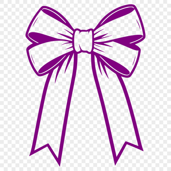 A decorative bow made from vector lines, suitable for use in various graphic designs.