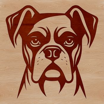 A high-quality digital illustration of a Boxer's head, suitable for various design applications.
