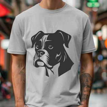 SVG clip art design featuring a Boxer animal profile in high-resolution vector format.