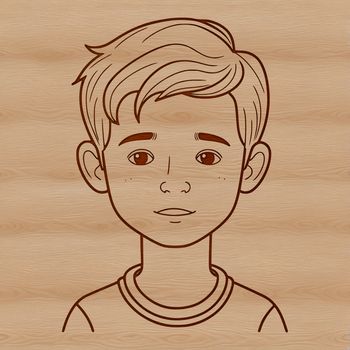 A simple vector illustration of a young boy, suitable for various digital applications.