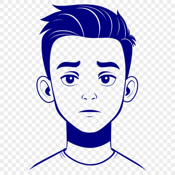 A young male child in a casual pose, suitable for use in graphics design.
