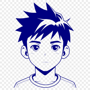 An illustrated boy, created as a vector graphic for use in various digital designs.