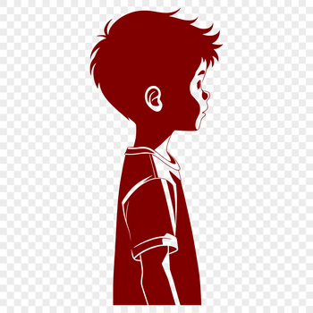 A young boy's illustration created as a vector graphic in SVG format.