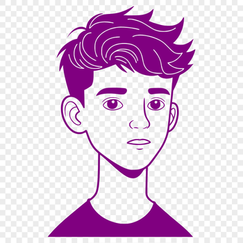 A young child in casual clothing, suitable as vector art.