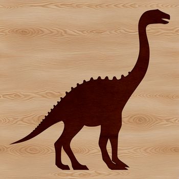 A prehistoric brachiosaurus silhouette in vector design, suitable for personal or commercial projects.