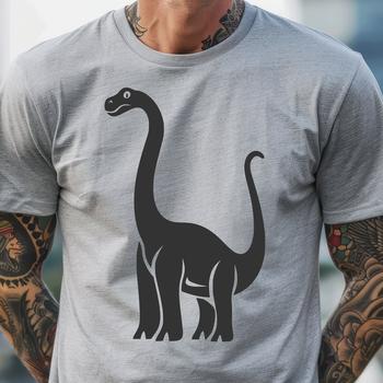 An SVG vector art representation of a prehistoric dino, featuring its full body and intricate details.