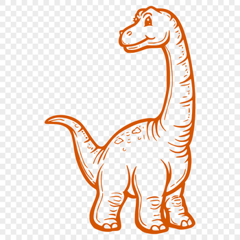 Free Beautiful Brachiosaurus Vector Illustration