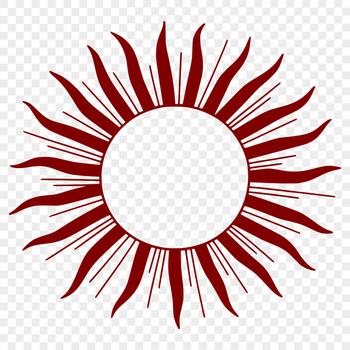 A high-resolution vector illustration of the sun in various shapes and styles.