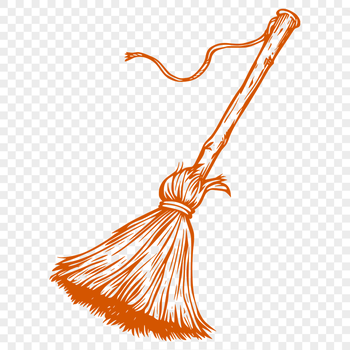 Free Broom Stick Digital Drawing