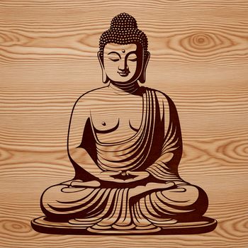 A high-quality illustration of the Buddha, suitable for digital designs and crafts.