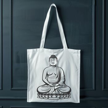 A digital rendering of a Buddha figure in a serene posture, suitable for various design applications.